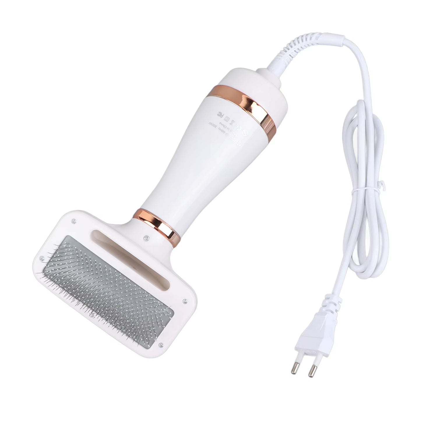 EU Plug 220V Pet Grooming Dryer Portable Pet Grooming Dryer 2 in 1 Handheld Dog Slicker Brush and Dog Hair Dryer for Dogs Cats
