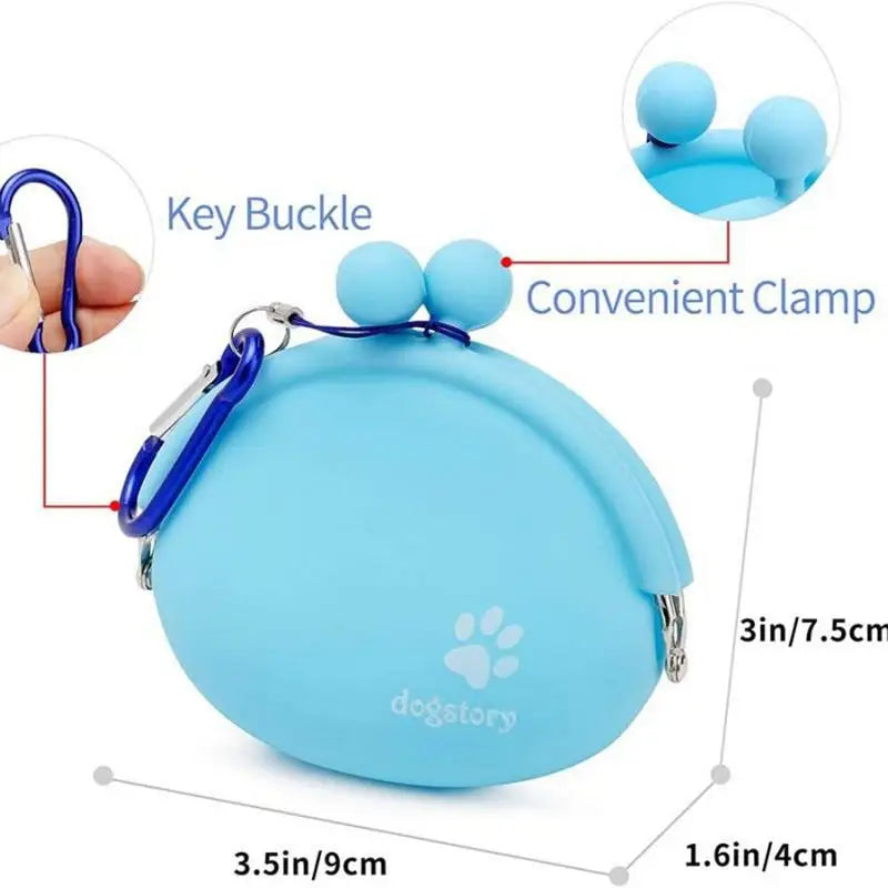 Silicone Dog Treat Bag Pet Portable Dog Training Waist Bag Outdoor Feeder Puppy Snack Pouch Food Reward Storage Bag Pet Supplies