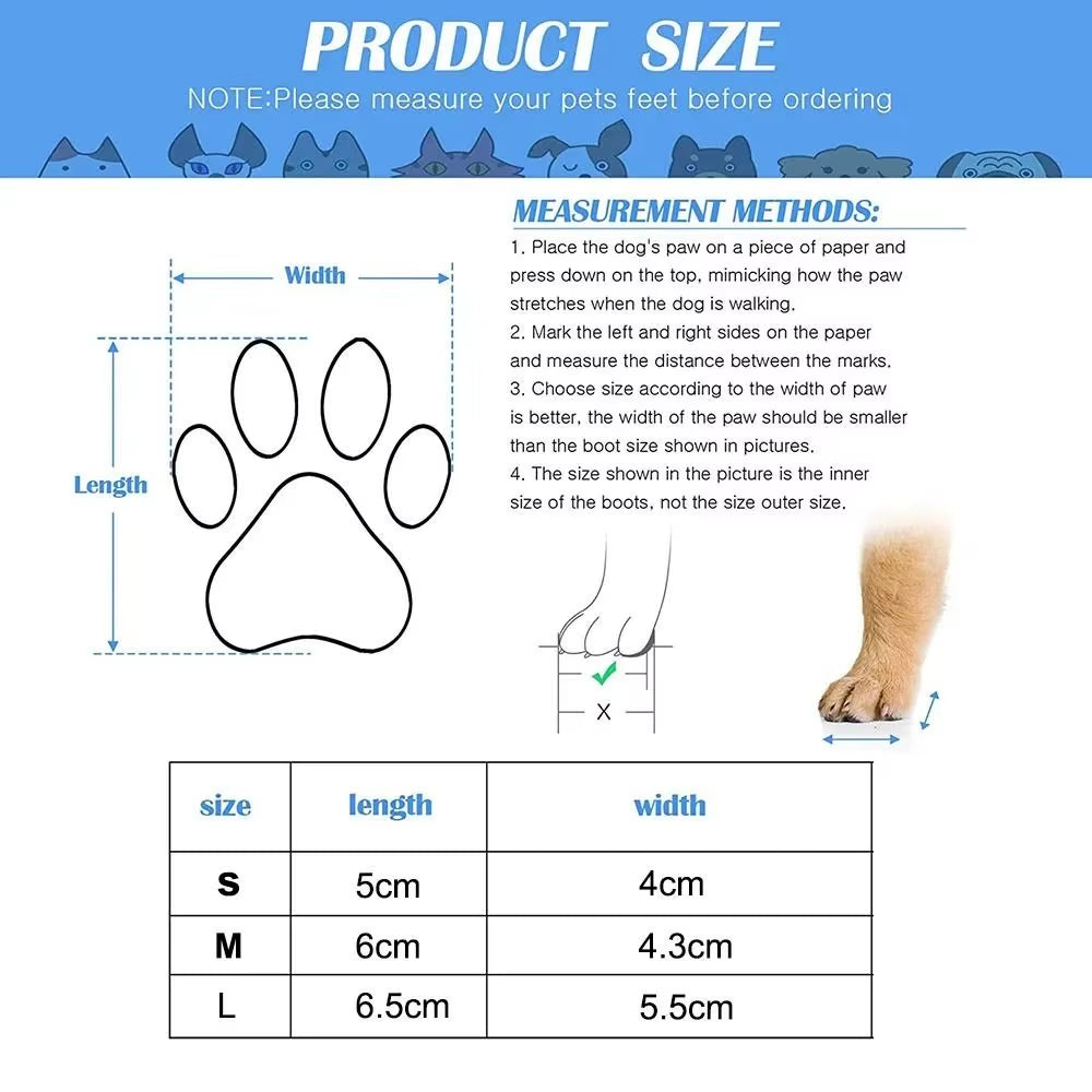 2 Pair Pet Dog Shoes Socks Waterproof Cats Dogs Rubber Socks Non-Slip Dog Rain Snow Boots Socks Dogs Knitting Warm Socks