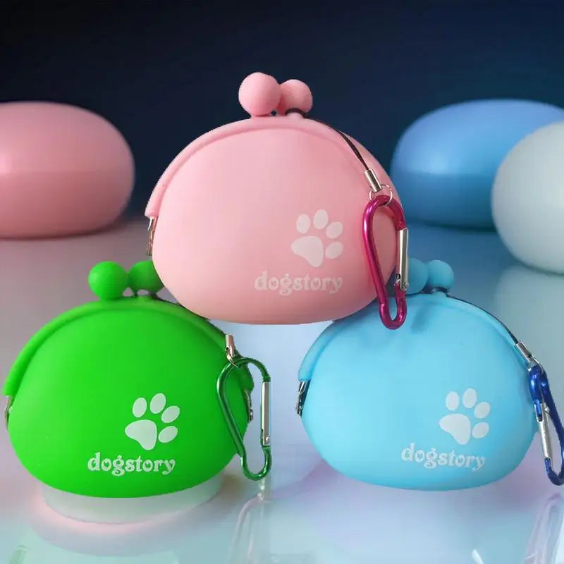 Silicone Dog Treat Bag Pet Portable Dog Training Waist Bag Outdoor Feeder Puppy Snack Pouch Food Reward Storage Bag Pet Supplies