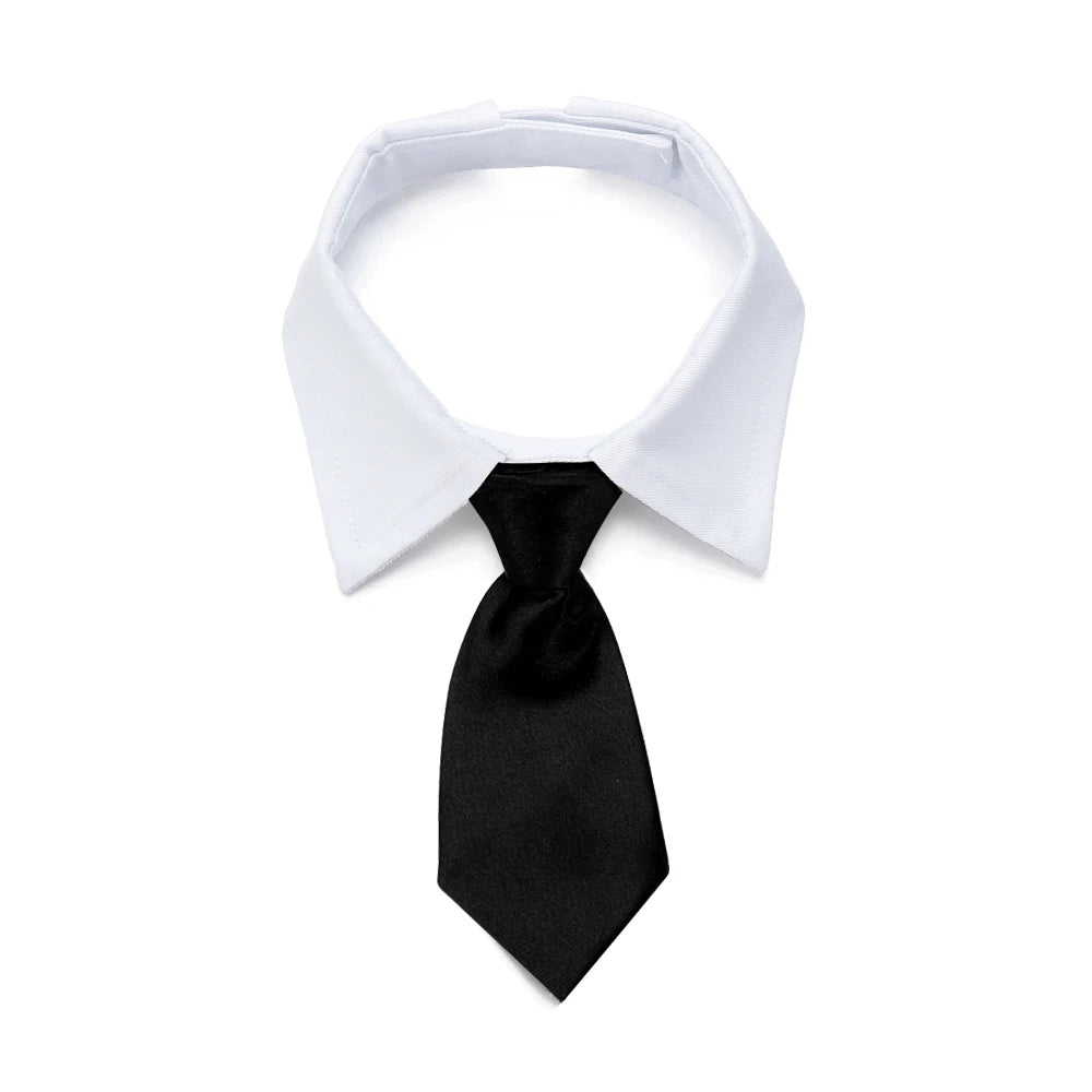 Pet Dog Cat Formal Necktie Tuxedo Bow Tie Black and Red Collar for Dog Cat Pet Accessories Suit for Small Medium Dogs and Cats