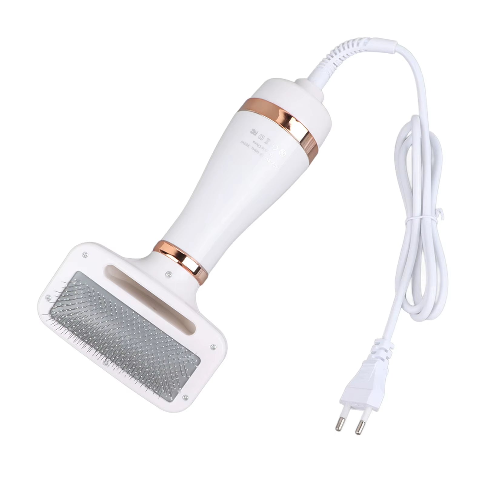 EU Plug 220V Pet Grooming Dryer Portable Pet Grooming Dryer 2 in 1 Handheld Dog Slicker Brush and Dog Hair Dryer for Dogs Cats