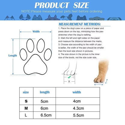 2 Pair Pet Dog Shoes Socks Waterproof Cats Dogs Rubber Socks Non-Slip Dog Rain Snow Boots Socks Dogs Knitting Warm Socks